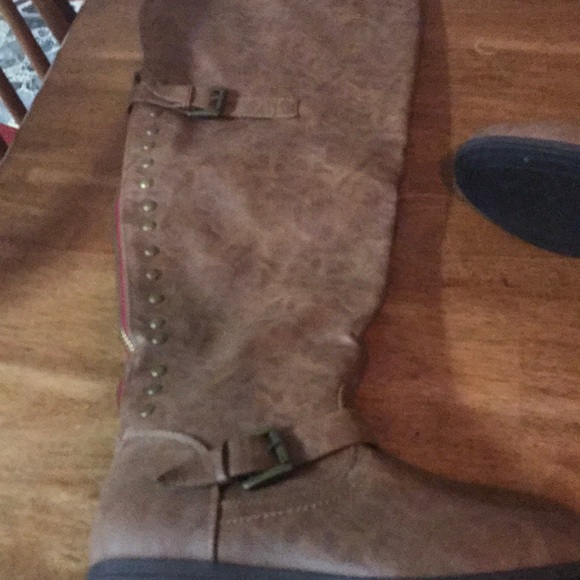 Chestnut Above Knee Boots WIDE CALF - Picture 5 of 7